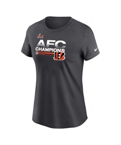 Women's Cincinnati Bengals AFC Champions Trophy Collection T-shirt Anthracite $27.99 Tops