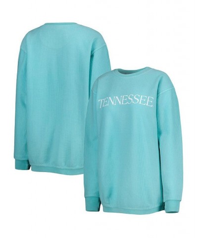 Women's Mint Tennessee Volunteers Comfy Cord Bar Print Pullover Sweatshirt Mint $42.39 Sweatshirts