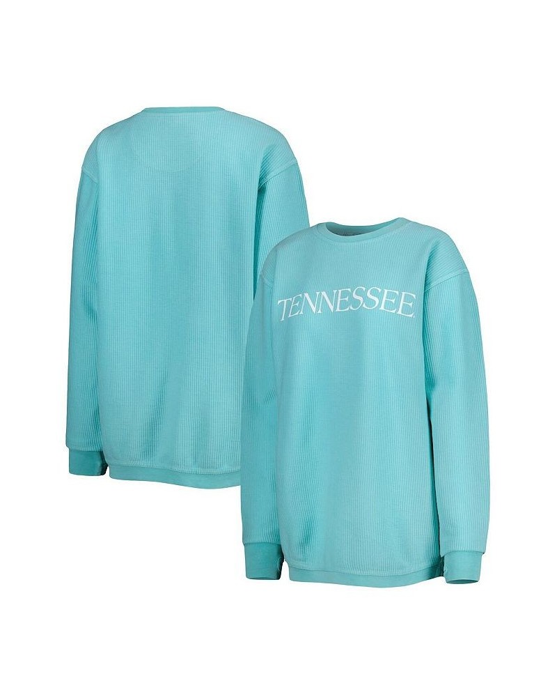 Women's Mint Tennessee Volunteers Comfy Cord Bar Print Pullover Sweatshirt Mint $42.39 Sweatshirts