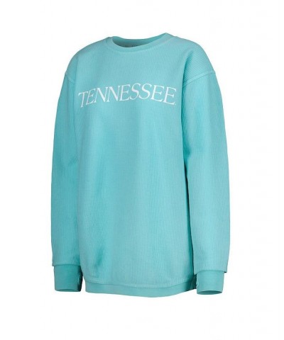 Women's Mint Tennessee Volunteers Comfy Cord Bar Print Pullover Sweatshirt Mint $42.39 Sweatshirts