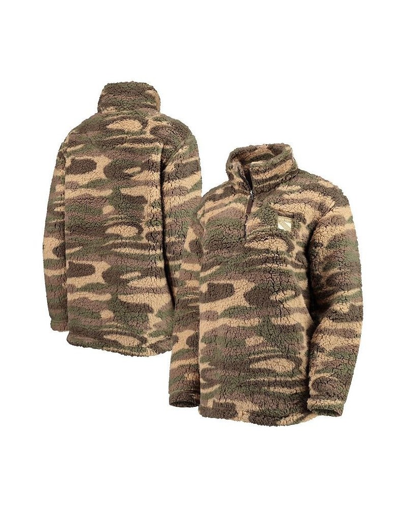 Women's Camo New York Rangers Sherpa Quarter-Zip Jacket Camo $32.12 Jackets