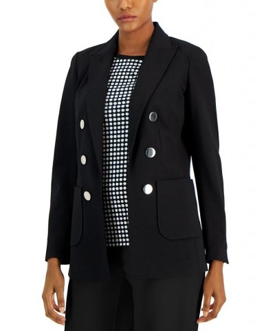 Women's Faux Double-Breasted Jacket Anne Black $52.68 Jackets