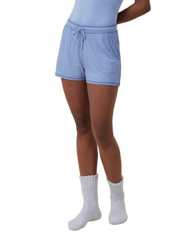 Women's Sleep Recovery Relaxed Shorts Blue $20.25 Sleepwear