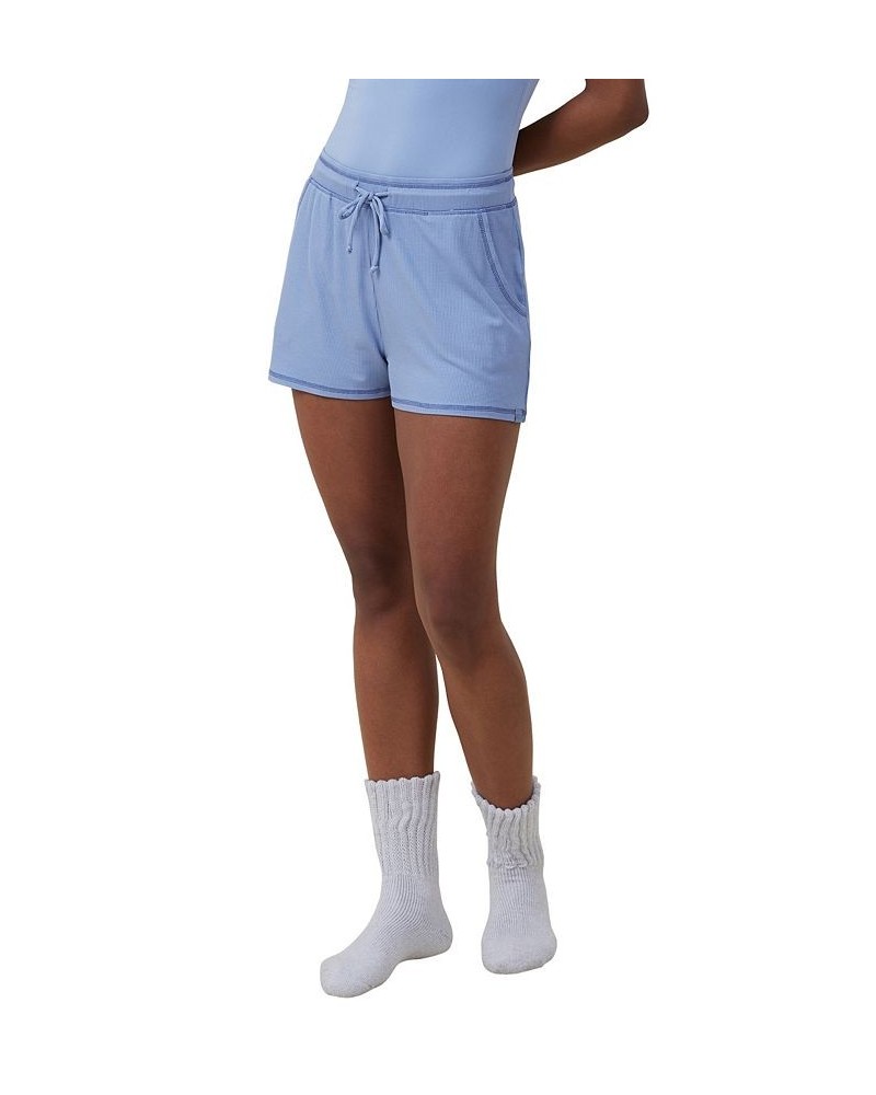 Women's Sleep Recovery Relaxed Shorts Blue $20.25 Sleepwear