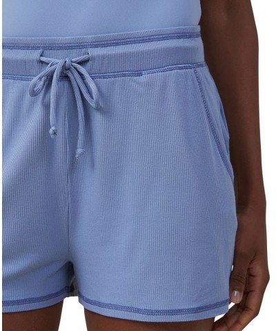 Women's Sleep Recovery Relaxed Shorts Blue $20.25 Sleepwear