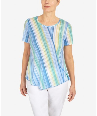 Women's Set Sail Spliced Stripe Nautical Top Multi $34.83 Tops