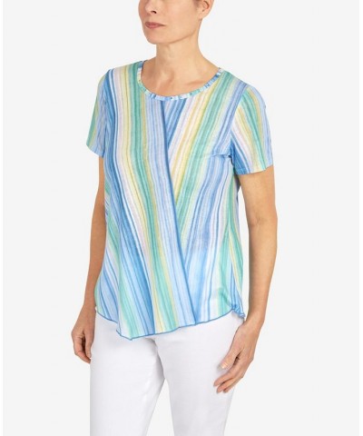 Women's Set Sail Spliced Stripe Nautical Top Multi $34.83 Tops