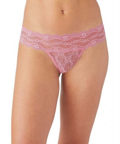 Lace Kiss Thong Underwear 970182 Pink $9.94 Panty