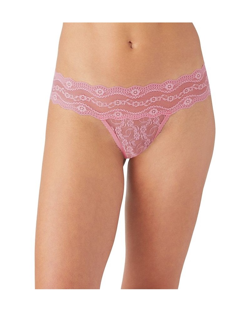 Lace Kiss Thong Underwear 970182 Pink $9.94 Panty