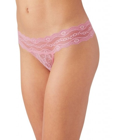 Lace Kiss Thong Underwear 970182 Pink $9.94 Panty