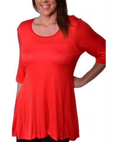 Women's Plus Size Tunic Top Orange $26.80 Tops