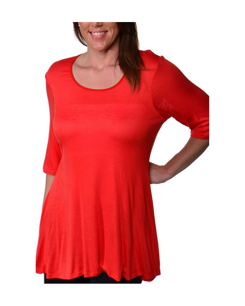 Women's Plus Size Tunic Top Orange $26.80 Tops