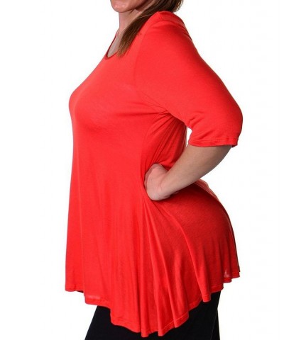 Women's Plus Size Tunic Top Orange $26.80 Tops