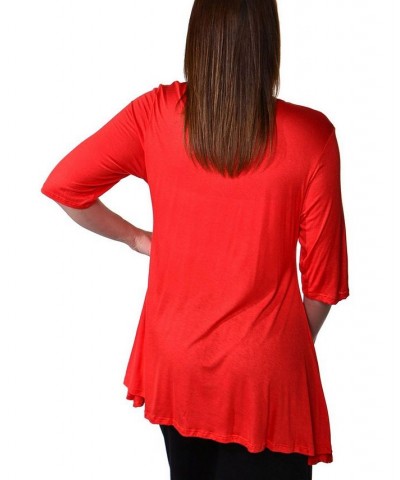 Women's Plus Size Tunic Top Orange $26.80 Tops