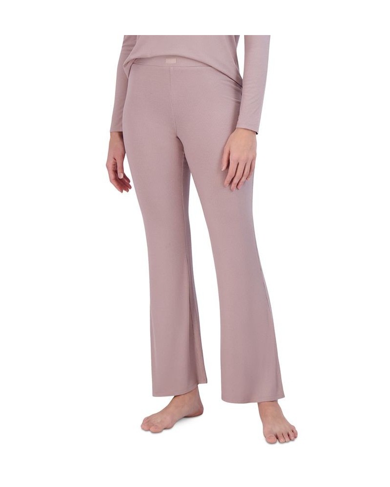 Women's Ribbed Flare-Leg Sleep Pants Multi $14.08 Sleepwear