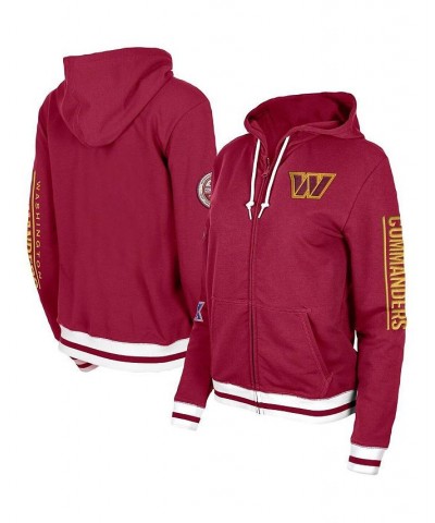 Women's Burgundy Washington Commanders Elite Pack Full-Zip Hoodie Burgundy $45.10 Sweatshirts