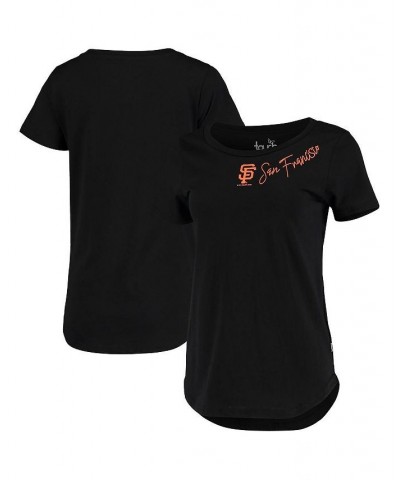 Women's Black San Francisco Giants Starting Lineup Tri-Blend T-shirt Black $21.12 Tops