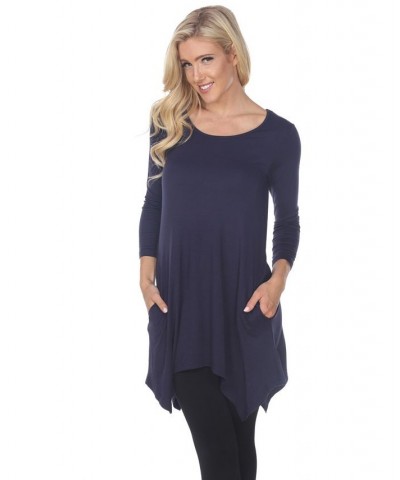 Women's Makayla Tunic Blue $25.42 Tops