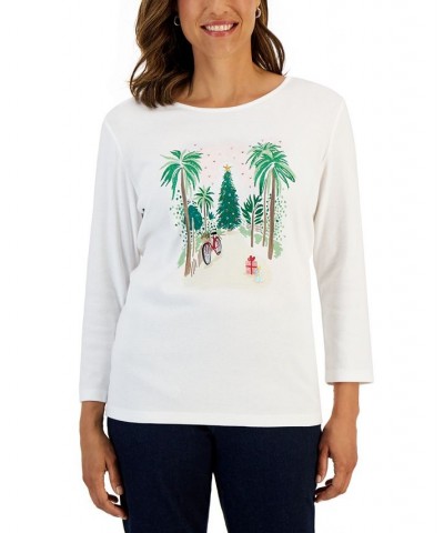 Women's Holiday Beach Top New Red Amore Shells $11.88 Tops