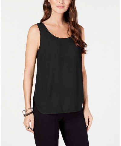 Women's Sleeveless Scoop-Neck Blouse Black $12.00 Tops