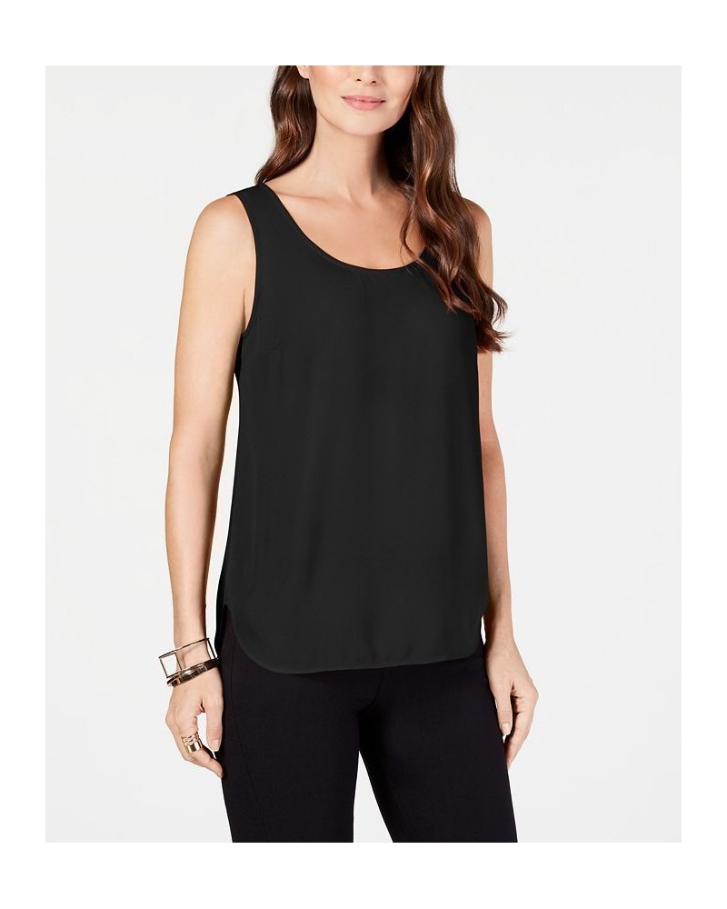 Women's Sleeveless Scoop-Neck Blouse Black $12.00 Tops