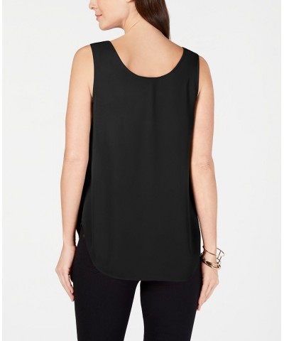 Women's Sleeveless Scoop-Neck Blouse Black $12.00 Tops