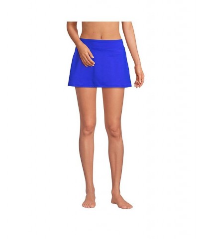 Women's Long Tummy Control Swim Skirt Swim Bottoms Blue $39.75 Swimsuits