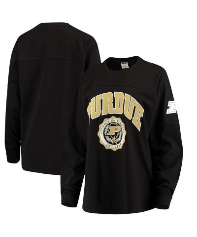 Women's Black Purdue Boilermakers Edith Long Sleeve T-shirt Black $28.80 Tops