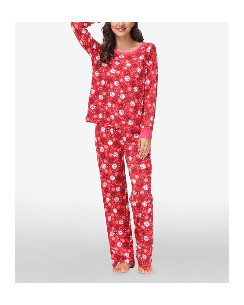 Women's Long Sleeve Sweat Top with Lounge Pant Set of 2 Present $25.09 Sleepwear