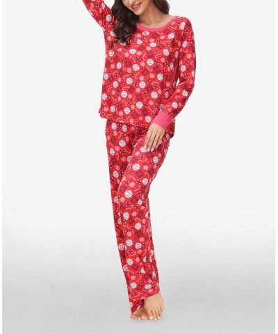 Women's Long Sleeve Sweat Top with Lounge Pant Set of 2 Present $25.09 Sleepwear