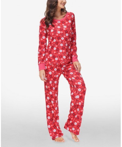 Women's Long Sleeve Sweat Top with Lounge Pant Set of 2 Present $25.09 Sleepwear