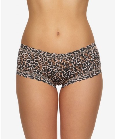 Women's Lace Printed Boyshort Underwear Classic Leopard $13.36 Panty