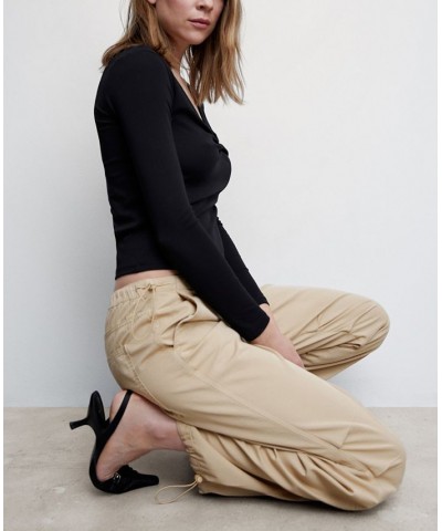 Women's Parachute Pants Sand $49.49 Pants