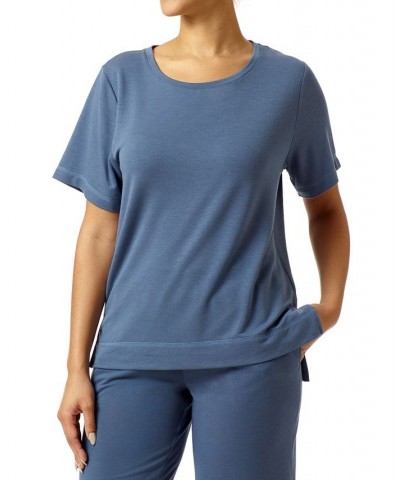 Women's Plus-Size Short Sleeve Lounge Tee Blue $19.20 Sleepwear