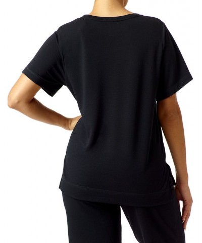 Women's Plus-Size Short Sleeve Lounge Tee Blue $19.20 Sleepwear