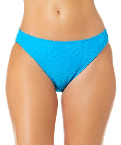 Juniors' Pink Sizzle Terry Daisy Ring-Front Bralette Bikini Top & Bottoms Blue $19.59 Swimsuits