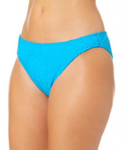 Juniors' Pink Sizzle Terry Daisy Ring-Front Bralette Bikini Top & Bottoms Blue $19.59 Swimsuits