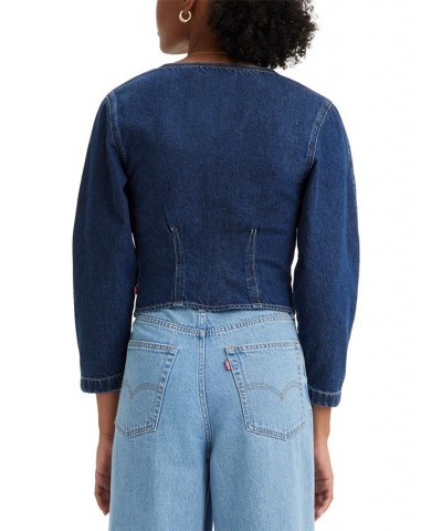 Women's Milo Cotton Denim Square-Neck Blouse Do It 2 $46.54 Tops