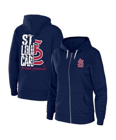 Women's Navy St. Louis Cardinals Sponge Fleece Full-Zip Hoodie Navy $49.49 Sweatshirts