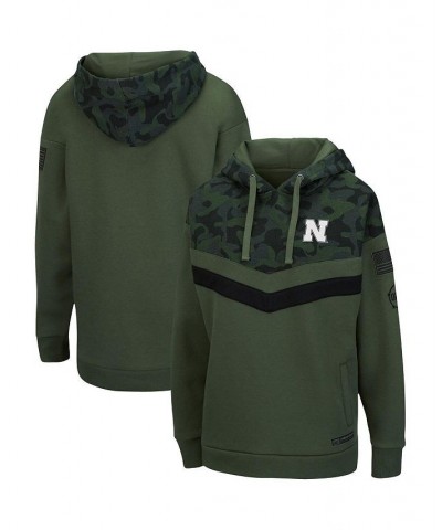 Women's Nebraska Huskers OHT Military-Inspired Appreciation Extraction Chevron Pullover Hoodie Olive, Camo $28.00 Sweatshirts