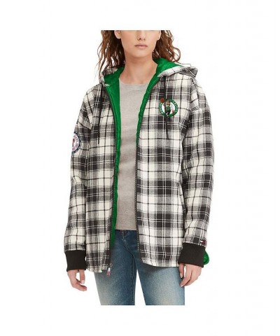 Women's Black Cream Boston Celtics Molly Flannel Full-Zip Hoodie Black, Cream $60.80 Jackets