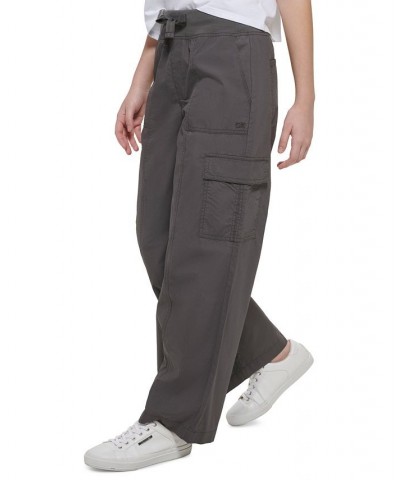 Calvin Klein Women's Sport Cargo Wide Leg Pants Brown $22.38 Pants