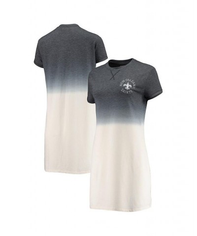 Women's Heathered Black and White New Orleans Saints Ombre Tri-Blend T-shirt Dress Heathered Black, White $35.74 Dresses