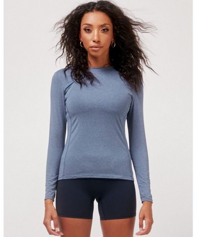 To Practice Compression Long Sleeve Top for Women Heather navy $23.78 Tops