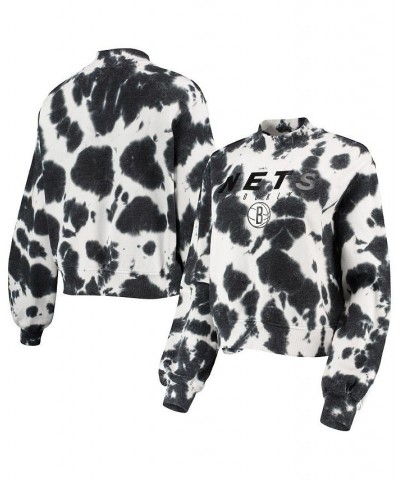 Women's Black Brooklyn Nets Tie-Dye Pullover Sweatshirt Black $46.74 Sweatshirts