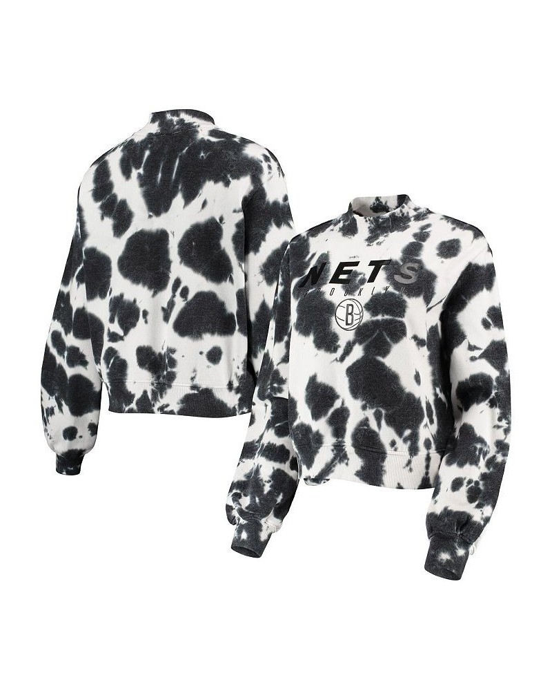 Women's Black Brooklyn Nets Tie-Dye Pullover Sweatshirt Black $46.74 Sweatshirts