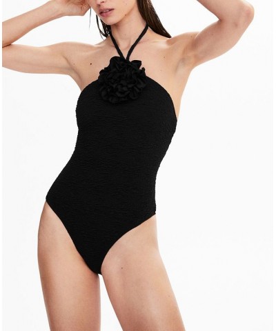 Women's Textured Swimsuit Black $45.00 Swimsuits