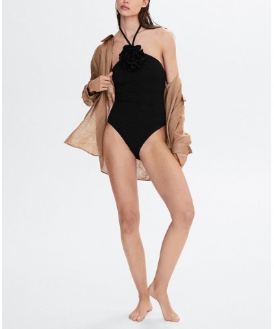 Women's Textured Swimsuit Black $45.00 Swimsuits