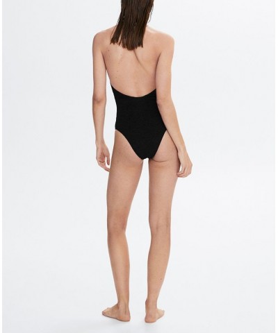 Women's Textured Swimsuit Black $45.00 Swimsuits