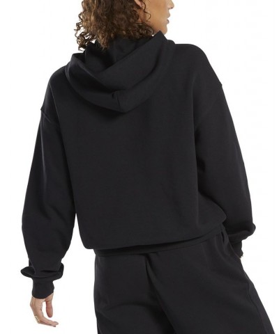 Women's Archive Classics Cotton Big-Logo Fleece Hoodie Black $27.44 Tops